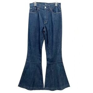 7 For All Mankind Priscilla Flare Jeans Dark Wash NWOT High Rise‎ Wide Leg Flare